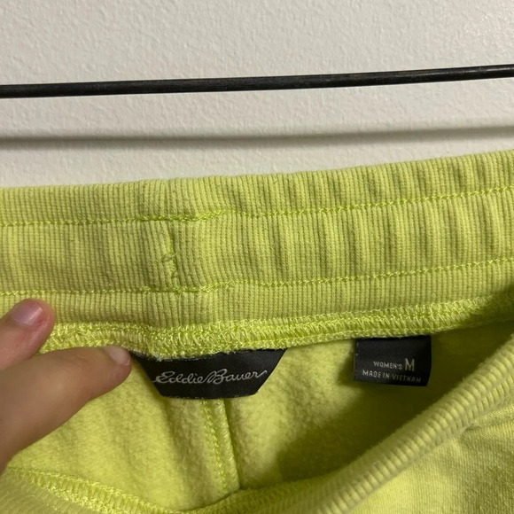 Eddie Bauer  Neon Green Sweatpants - Picture 3 of 3